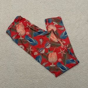NWT Summer Beach Leggings Tween (Jrs - adult size 4) super soft & stretchy